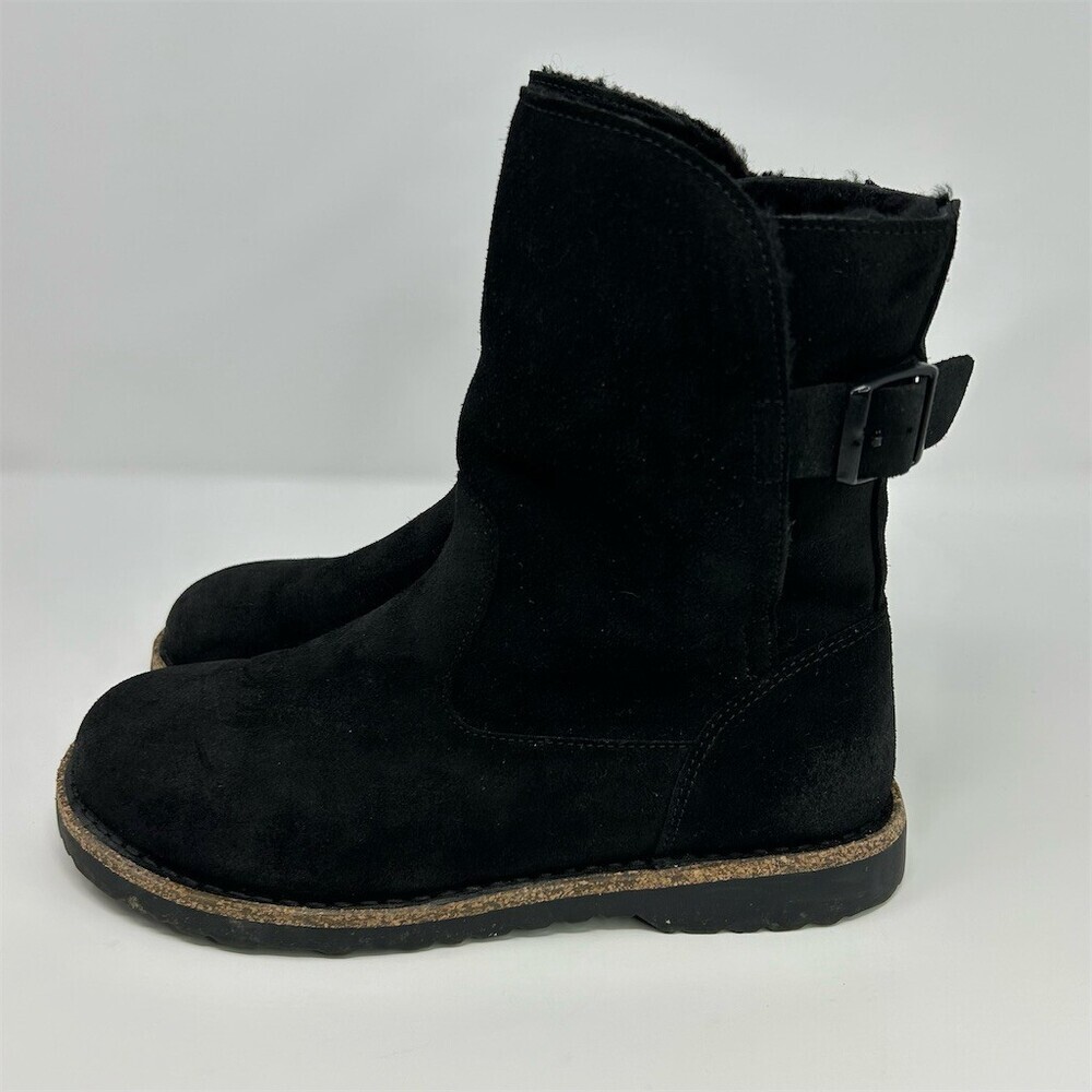 Birkenstock Uppsala Shearling Womens Mid-Calf Winter Boots Black Buckle EU 40 - Picture 7 of 11